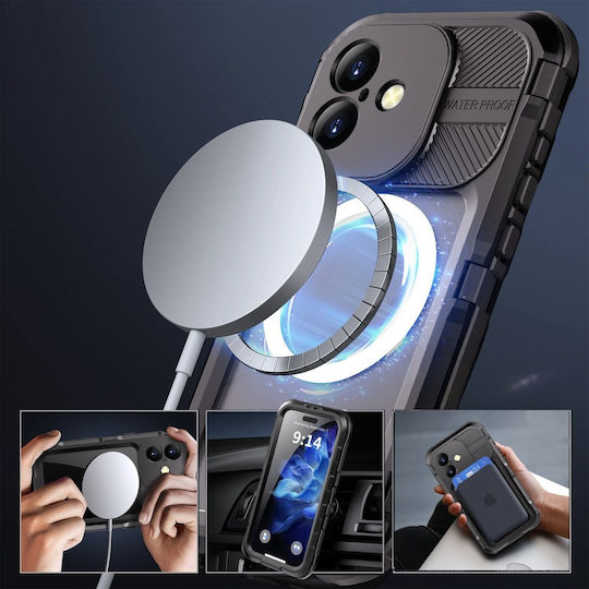 Shellbox Back Cover Πλαστικό / Σιλικόνης 2mm Αδιάβροχο Μαύρο (iPhone 16)