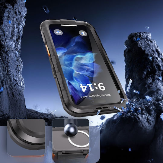 Shellbox Back Cover Πλαστικό / Σιλικόνης 2mm Αδιάβροχο Μαύρο (iPhone 16)