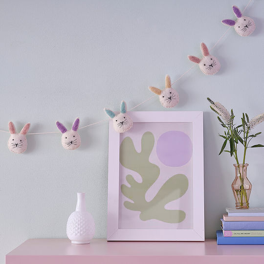 Felt Bunny Garland with Pastel Ears