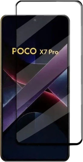 3D 0.3mm Vollkleber Vollflächig gehärtetes Glas Schwarz (Poco X7 Pro)