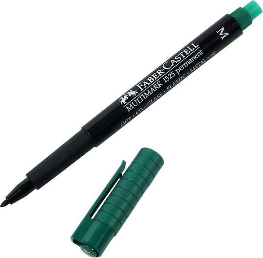 Faber-Castell Multimark 1525 Permanent Marker 1mm Green