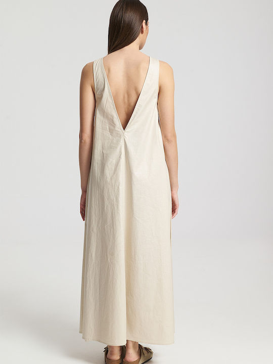 Καλοκαιρινό Midi Φόρεμα Beige