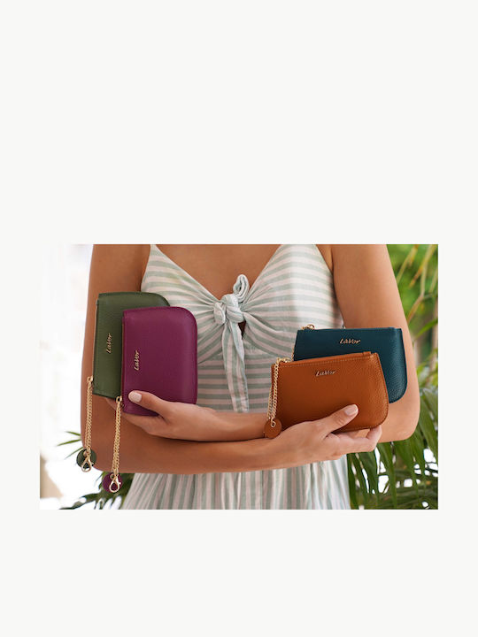Small Leather Women's Wallet Classic with RFID Pink