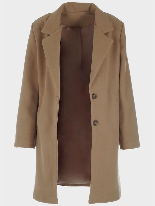 G Secret Women's Short Half Coat Camel