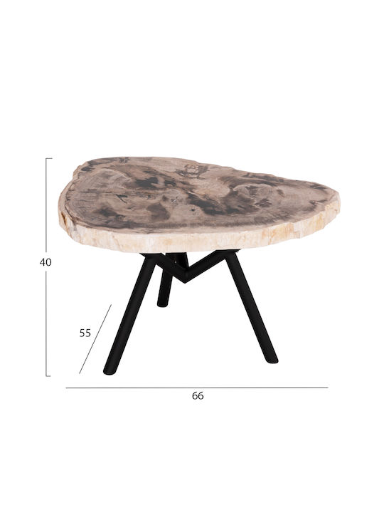 Saman Table with Marble Surface Black 70x55x40cm