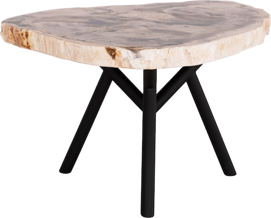 Side Table Saman Made of Solid Wood Black 70x55x40cm