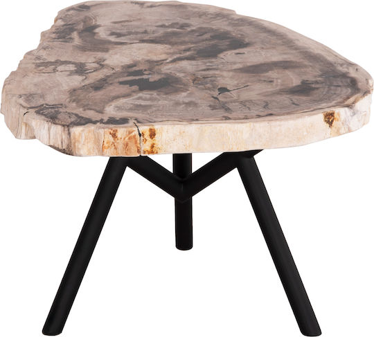 Side Table Saman Made of Solid Wood Black 70x55x40cm