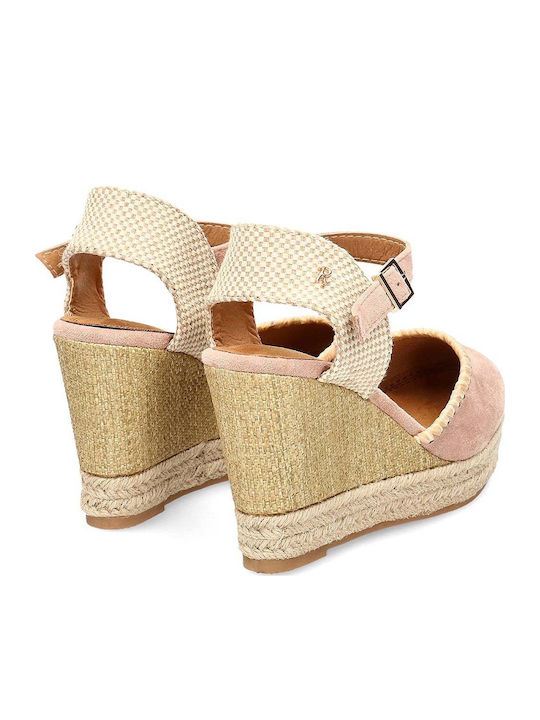 Damenplattformen im Espadrilles-Stil Rosa