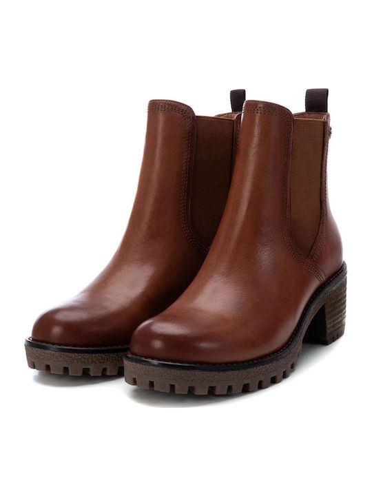 Leder Stiefeletten Damen Braun