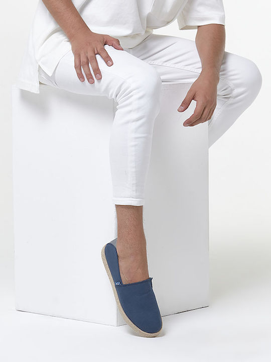 Fabric Men's Espadrilles in Blue Color