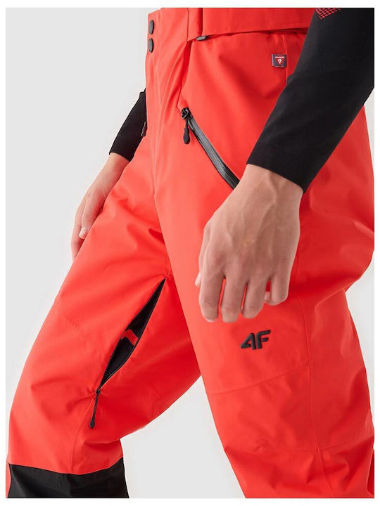 4F 4FWAW24TFTRM0712-62S Men's Trousers for Ski & Snowboard Red