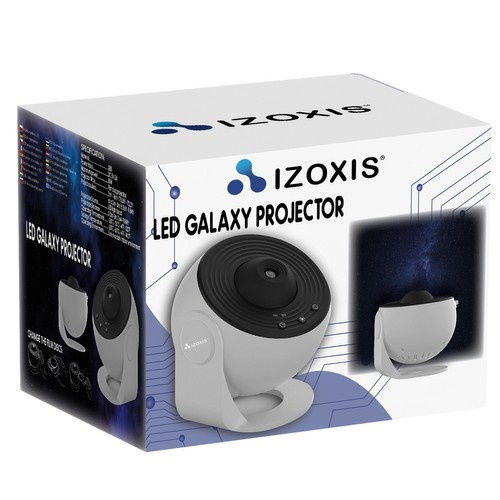 Izoxis Lumini LED Rotativ Lampă de proiecție pentru copii cu Proiecție de Stele Alb 11x11cm Izoxis Lumini LED Rotativ Lampă de proiecție pentru copii cu Proiecție de Stele Alb 11x11cm