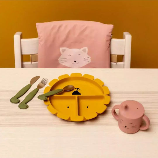 Trixie Baby Food Plate Mr Lion made of Silicone Yellow