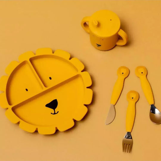 Trixie Baby Food Plate Mr Lion made of Silicone Yellow