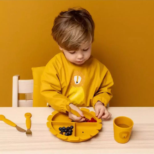 Trixie Baby Food Plate Mr Lion made of Silicone Yellow