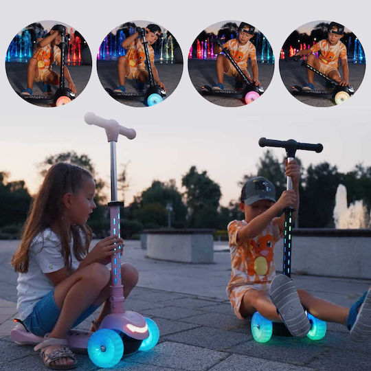 Sun Baby Παιδικό Πατίνι Αναδιπλούμενο Lumiride Τρίτροχο για 3+ Ετών Μαύρο