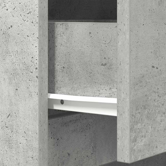 Sideboard Wooden with Drawers Gray 39x35x125cm