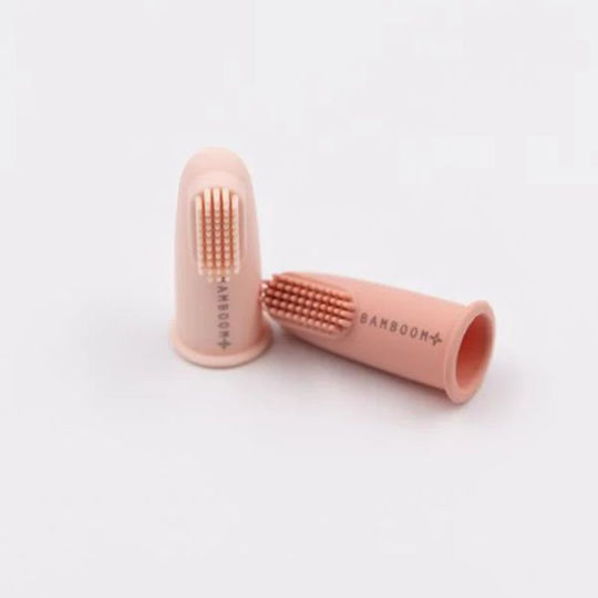 Bamboom Set Baby-Zahnbürsten Finger für 3m+ 2 Stück Rosa