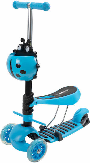 Action One Kids Scuter 3 Roți Cu Scaun Smart Kid 5 În 1 Albastru