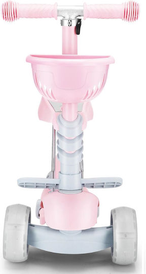 Action One Kids Scooter 3-Wheel with Seat Pink