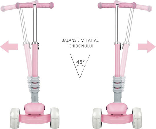 Action One Kids Scooter 3-Wheel with Seat Pink