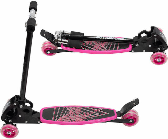Action One Kids 4-wheel Foldable Scooter Rookie Pink