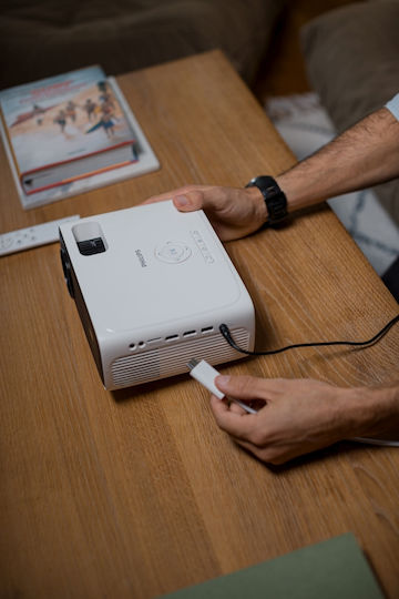 Philips NeoPix 200 NPX200/INT Mini Projector LCD Full HD LED Lamp with Built-in Speakers White