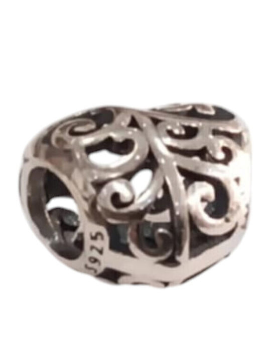 Kalliopi Silver Heart Charm Made of Silver