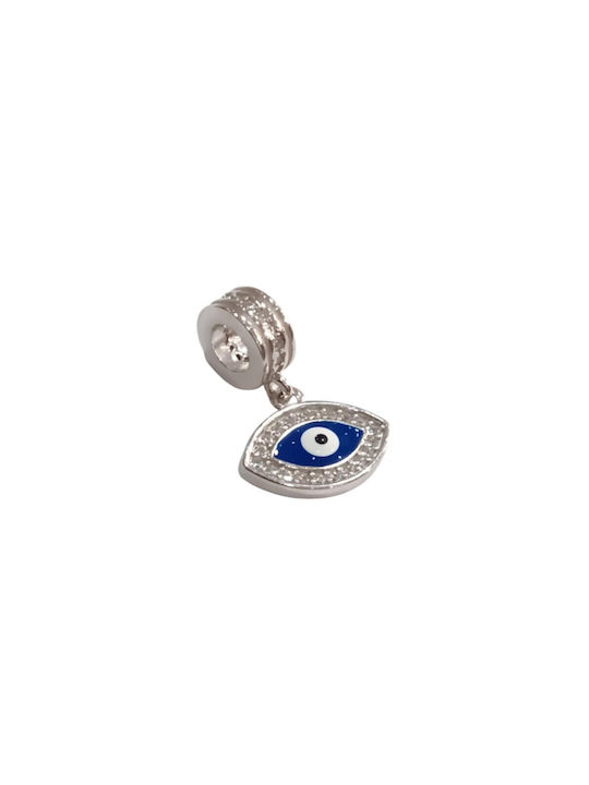 Kalliopi Silver Charm Amulett Auge aus Silber mit Zirkon