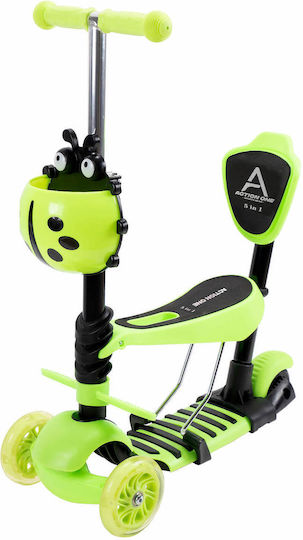 Action One Kids 3-wheel Scooter Seat Smart Kid 5 In 1 Green