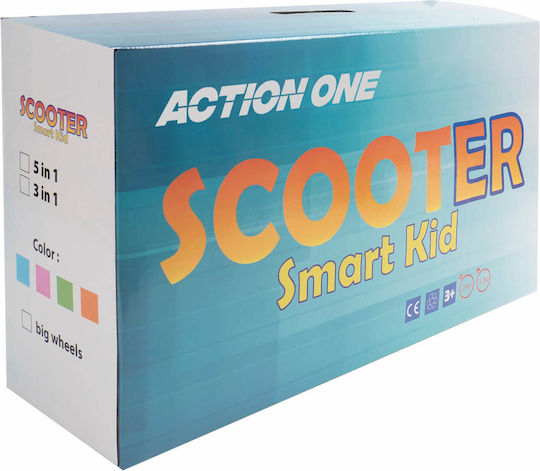 Action One Kids Scooter 3-Wheel with Seat Blue