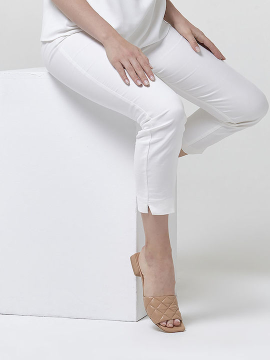 Women's Flat Sandals in Beige Color