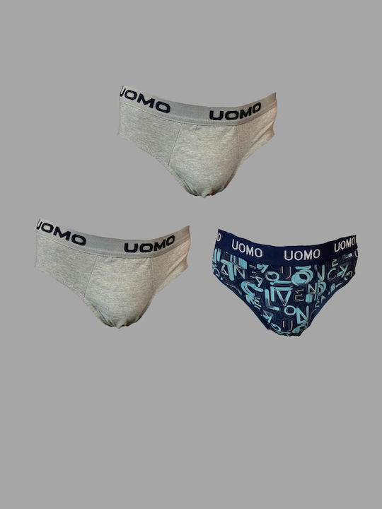 Uomo Herren-Slips 3Packung Colorful