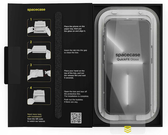 Spacecase Sticlă Tempered Glass 0.33mm 2 Bucăți (iPhone 17e / 16e / 14 / 13 / 13 Pro)