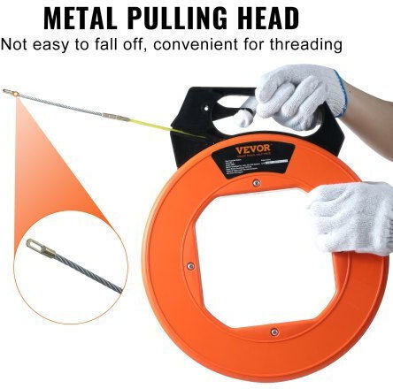 Vevor Fishing Tape 30.5m 4.8mm Cable Pulling Tool Fiberglass Djpyd316100ft6k90v0