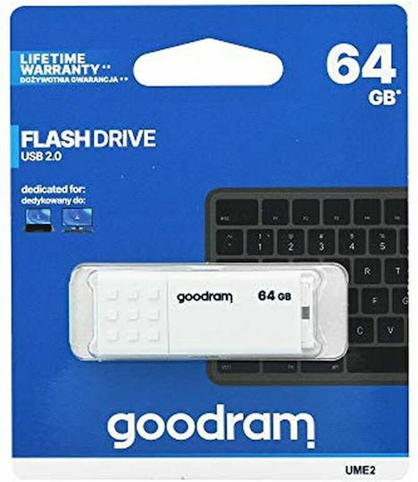 GoodRAM 64GB USB 2.0 Stick Λευκό