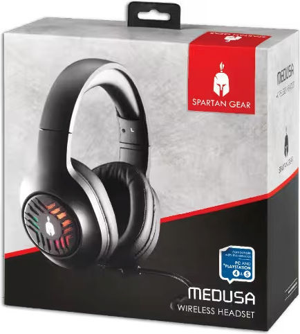 Spartan Gear Medusa Over Ear Gaming Headset with Bluetooth Connectivity for PC PS4 PS5