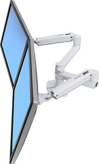 Ergotron LX Επιτραπέζια Βάση για 2 Οθόνες έως 27" με Βραχίονα Λευκή