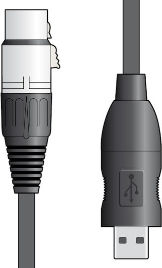 Chord XLR male to USB male 3m Cable (XLRF-USB2)