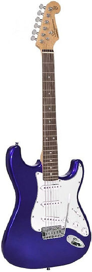 SX Guitars Ηλεκτρική Κιθάρα ST Style Μπλε με Θήκη