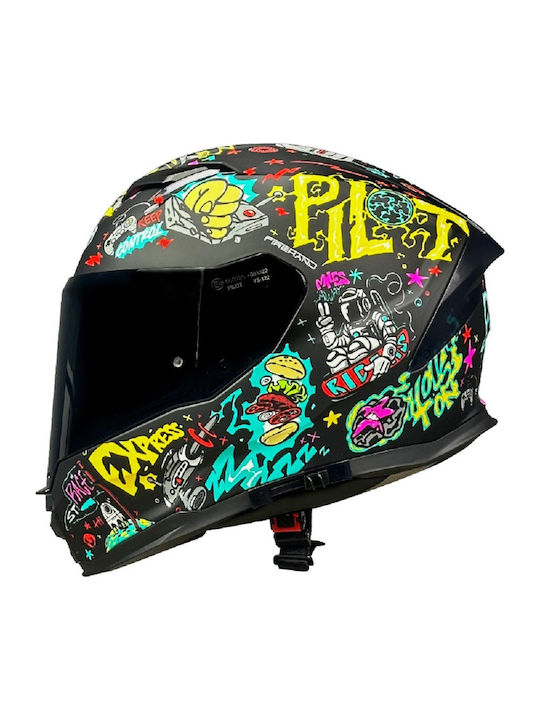 Pilot Alpha SV Future Express Motorcycle Helmet Full Face ECE 22.06 1550gr with Sunvisor