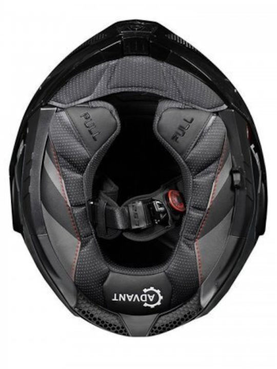 LS2 Advant X Motorcycle Helmet Flip-Up ECE 22.06 1600gr with Pinlock and Sun Visor