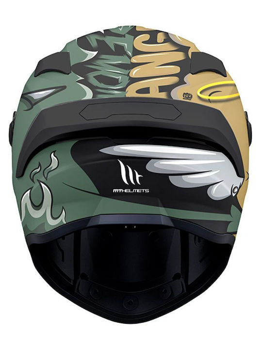 MT Targo S Angeldemon Green Matt B6 Κράνος Μηχανής Full Face DOT / ECE 22.06 1450gr