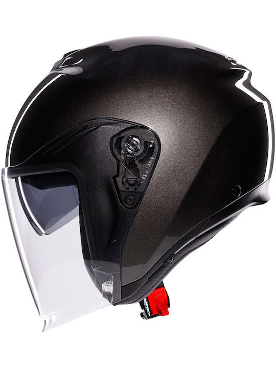 AGV Irides Asfalto Grey Каска За Мотор Джет ECE 22.06 1500гр с Sunvisor