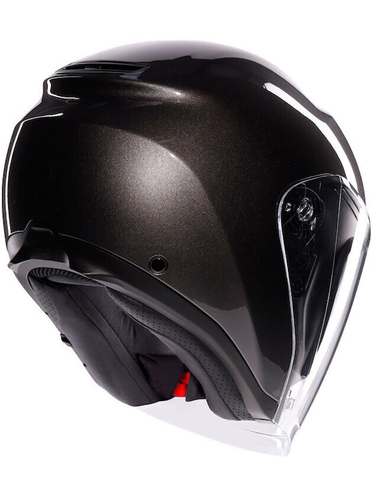 AGV Irides Asfalto Grey Каска За Мотор Джет ECE 22.06 1500гр с Sunvisor