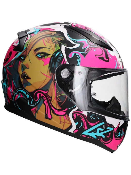 LS2 Rapid II Cyberg Matt Purple/Cyan Motorcycle Helmet Full Face ECE 22.06 1300gr