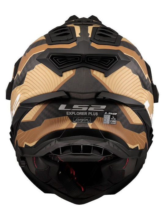 LS2 MX701 C Explorer Trick Matt Brown/Sand Κράνος Μηχανής On-Off ECE 22.06 1450gr με Pinlock και Sunvisor
