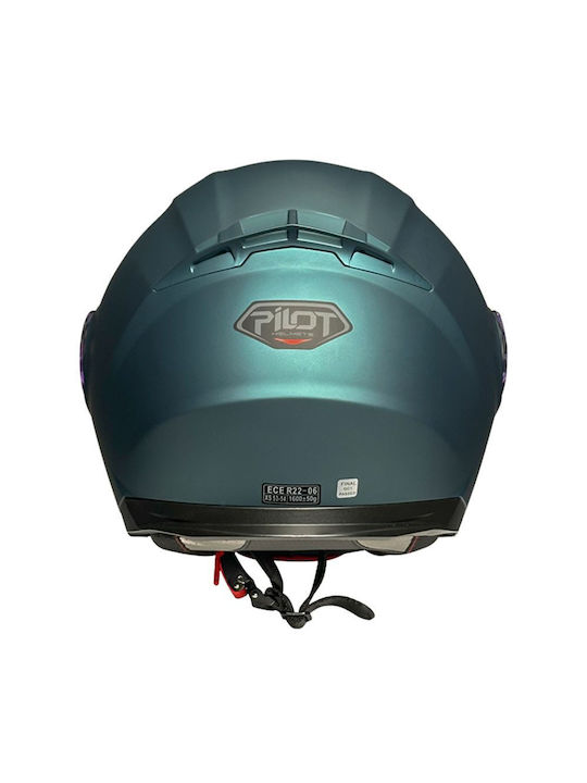 Pilot Road II Greenish Gold Κράνος Μηχανής Flip-Up ECE 22.06 1600gr με Sunvisor