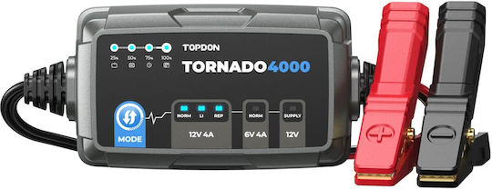 Topdon T4000C Φορτιστής & Συντηρητής Μπαταρίας Αυτοκινήτου 6/12V