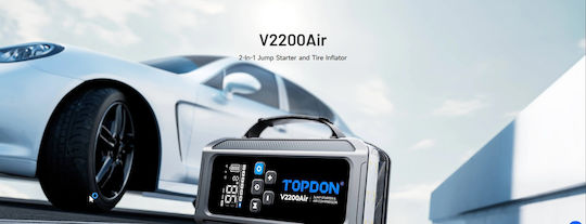 Topdon Portable Car Battery Jump Starter 12000mAh with Pump / Power Bank / USB 12V
